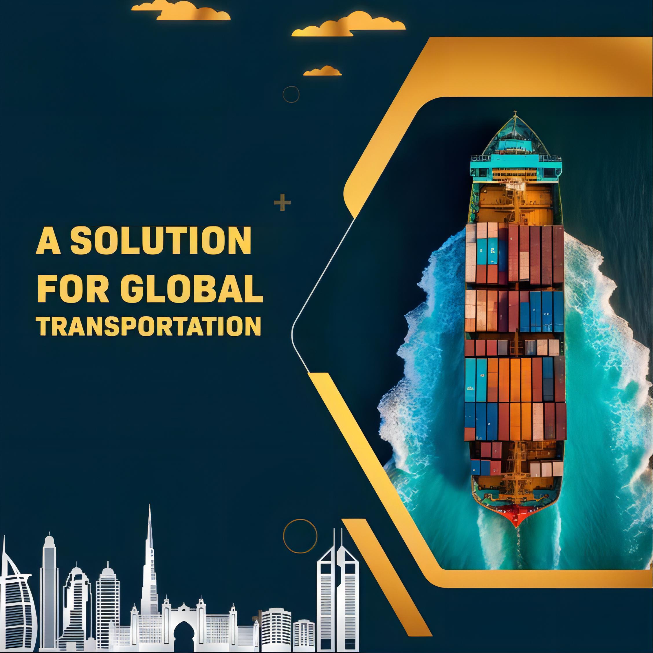 A large container ship carrying lighting products from China to Germany