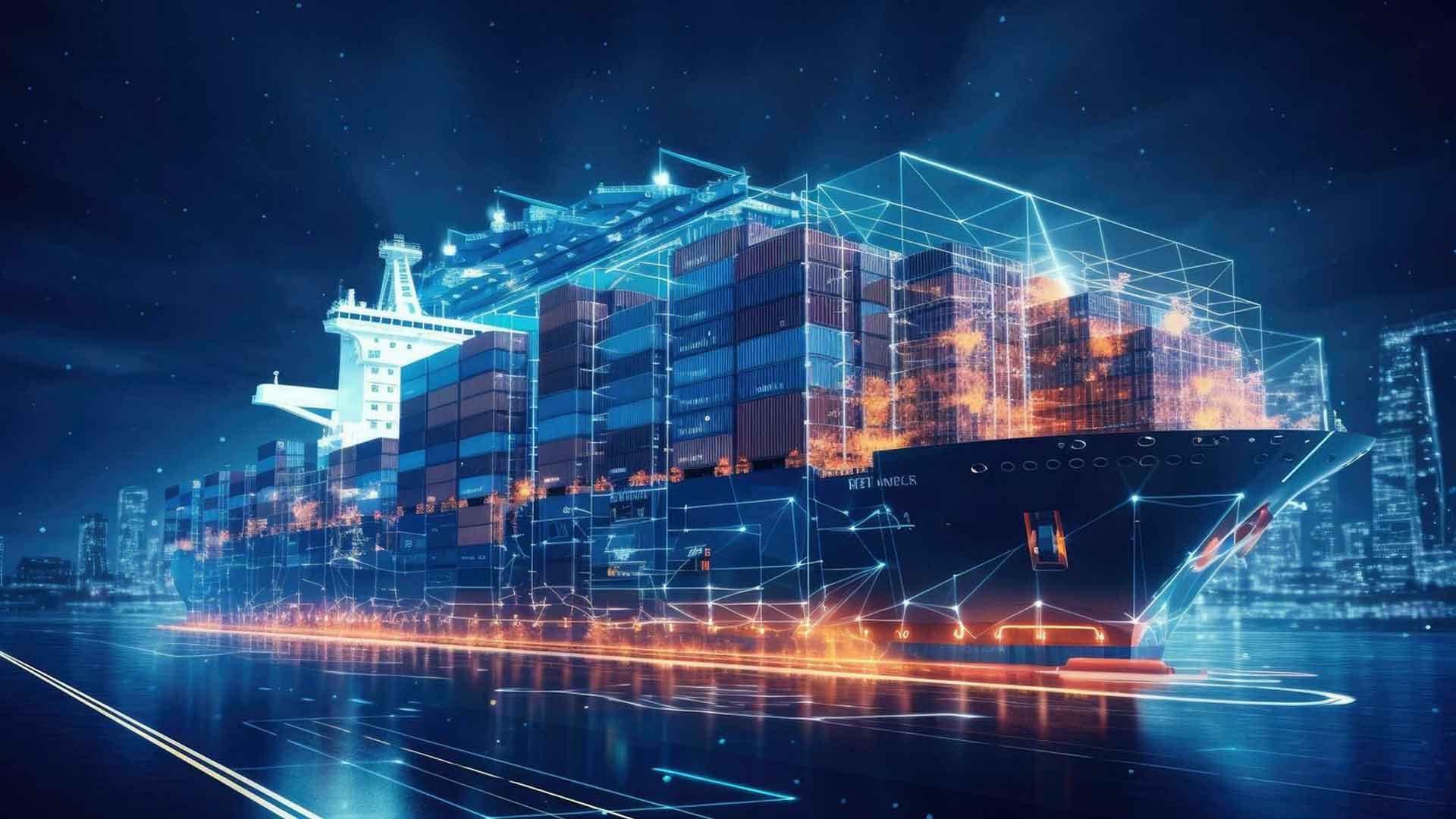 Logistics manager tracking cargo status on a digital dashboard