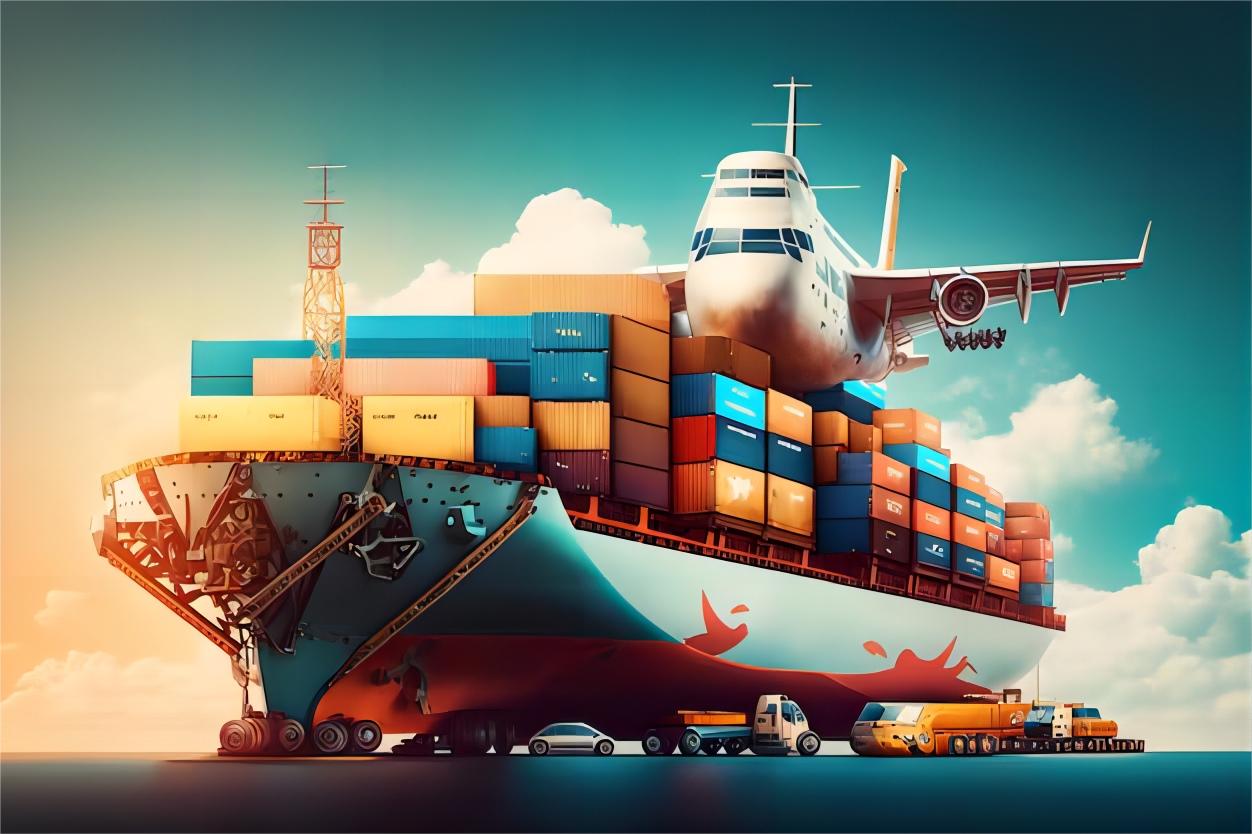 Refrigerated container being loaded with solar panel crates at a Chinese port