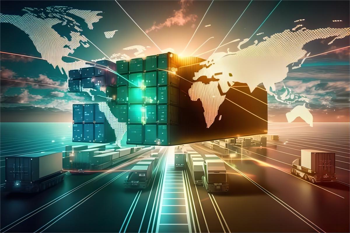 Container ship carrying electronics from China to Spain