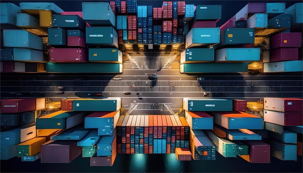 A 40GP container being loaded with textile goods in a Chinese port