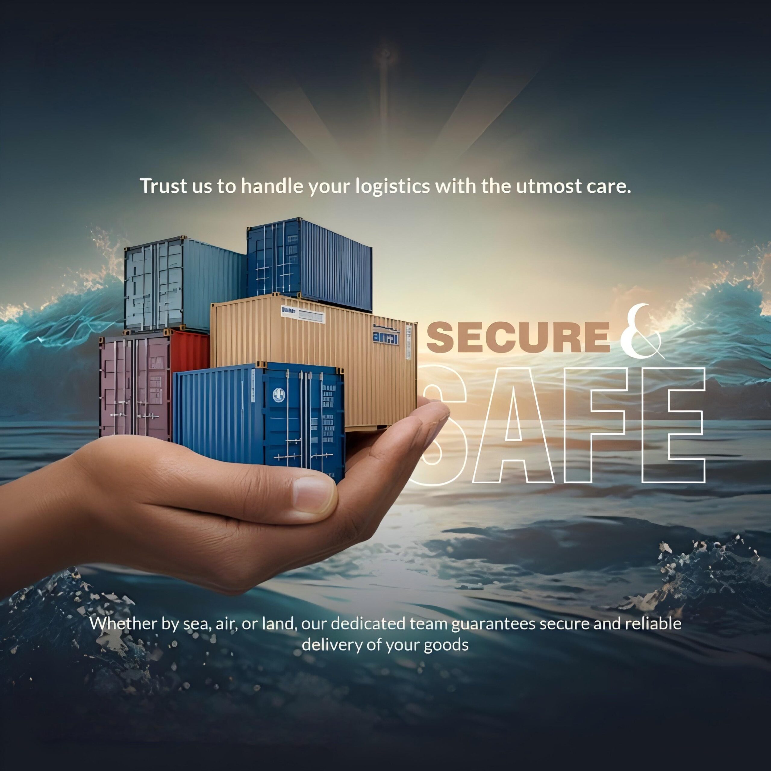 Modern cargo ship carrying 40GP containers with electronics from China to Germany