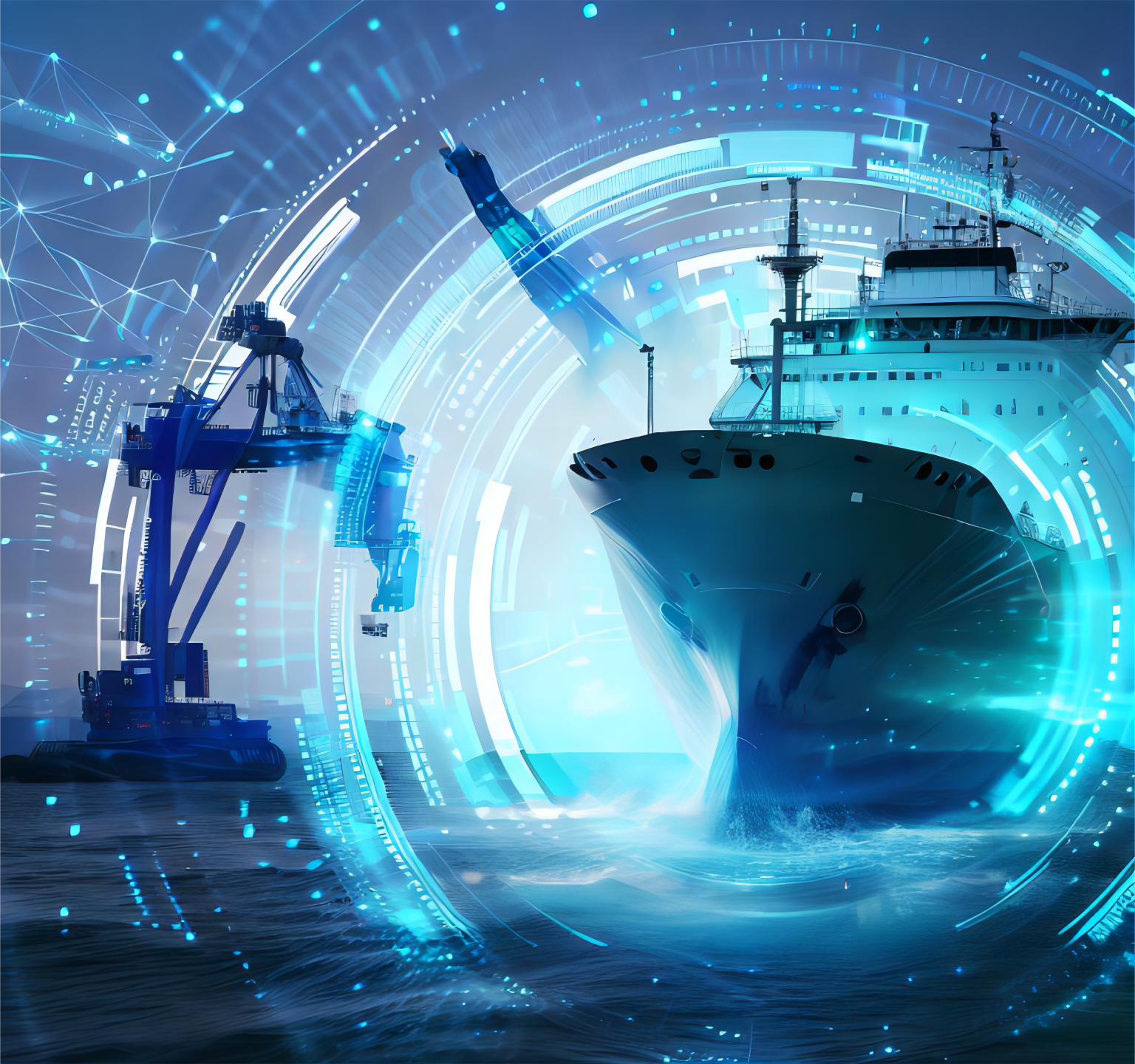 Logistics map showing the sea route from Shanghai to Los Angeles