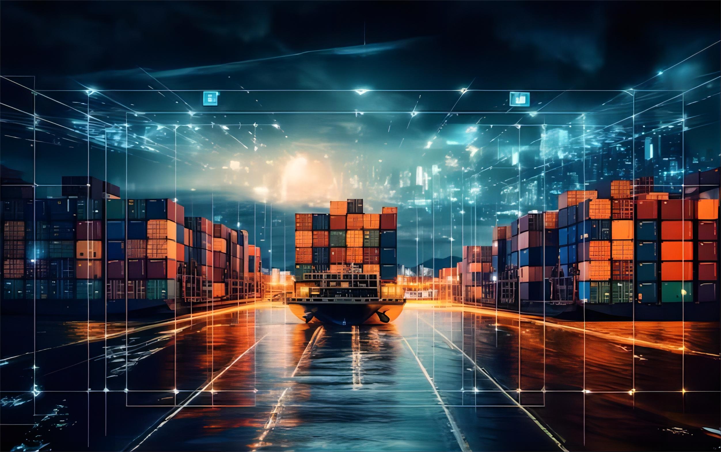 Logistics hub in Germany showing container handling