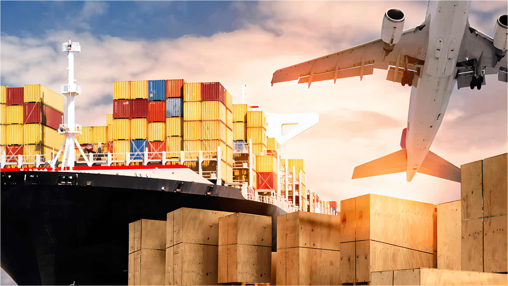 Comparison table showing different shipping methods from China to Europe