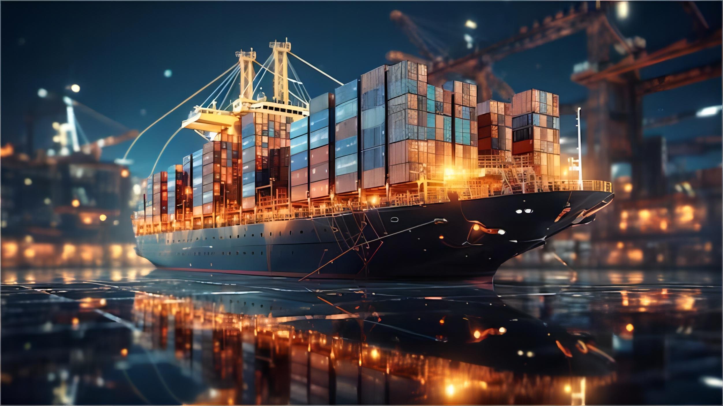 Houston port terminal with cargo handling equipment