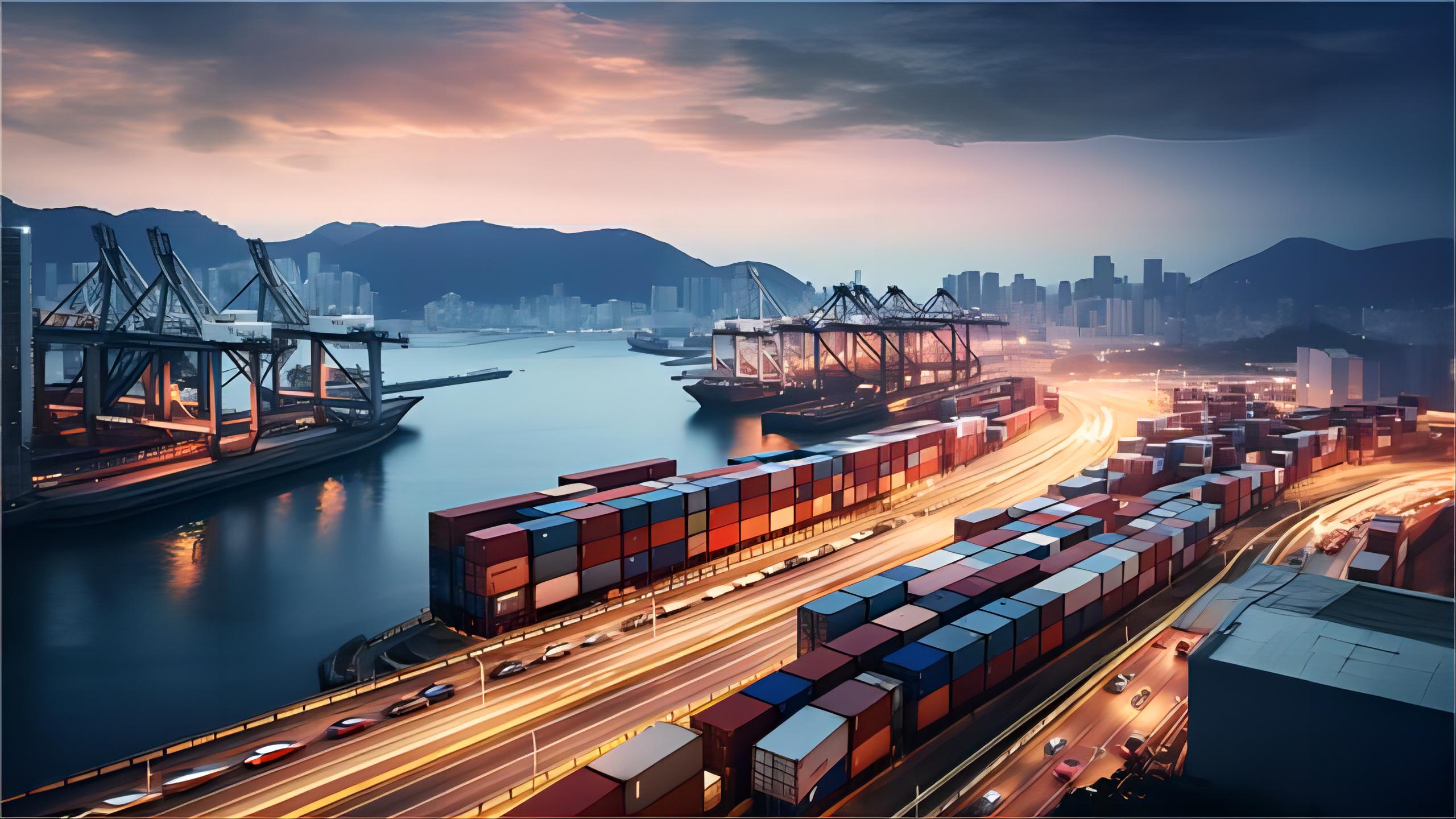 Cargo ship transporting Amazon FBA inventory from China to USA