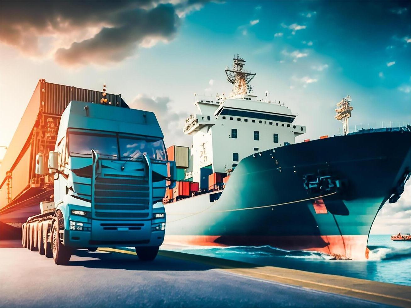 Flat rack container loaded with textile machinery at a Chinese port