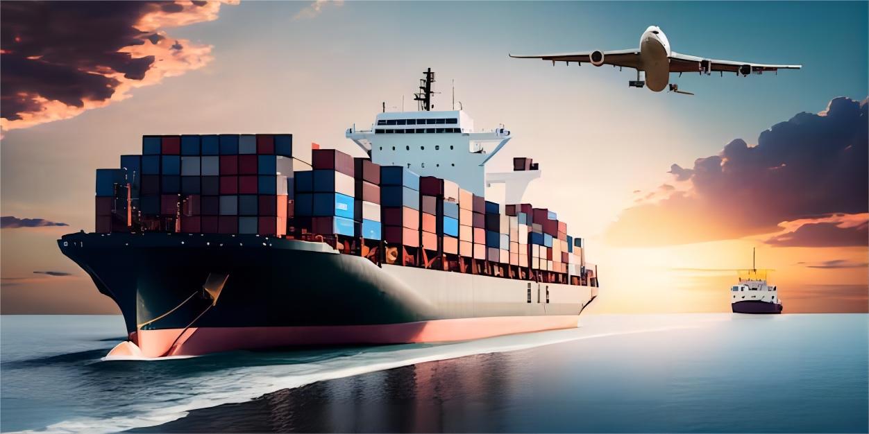 Global supply chain map showing shipping routes from China