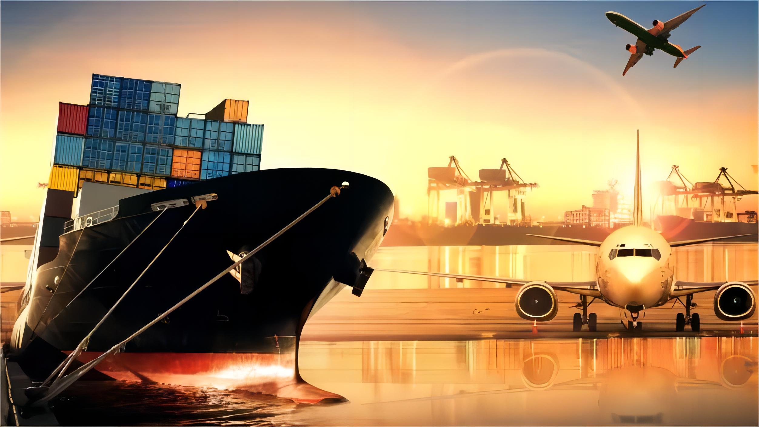 Cargo ship at Gdansk port unloading containers