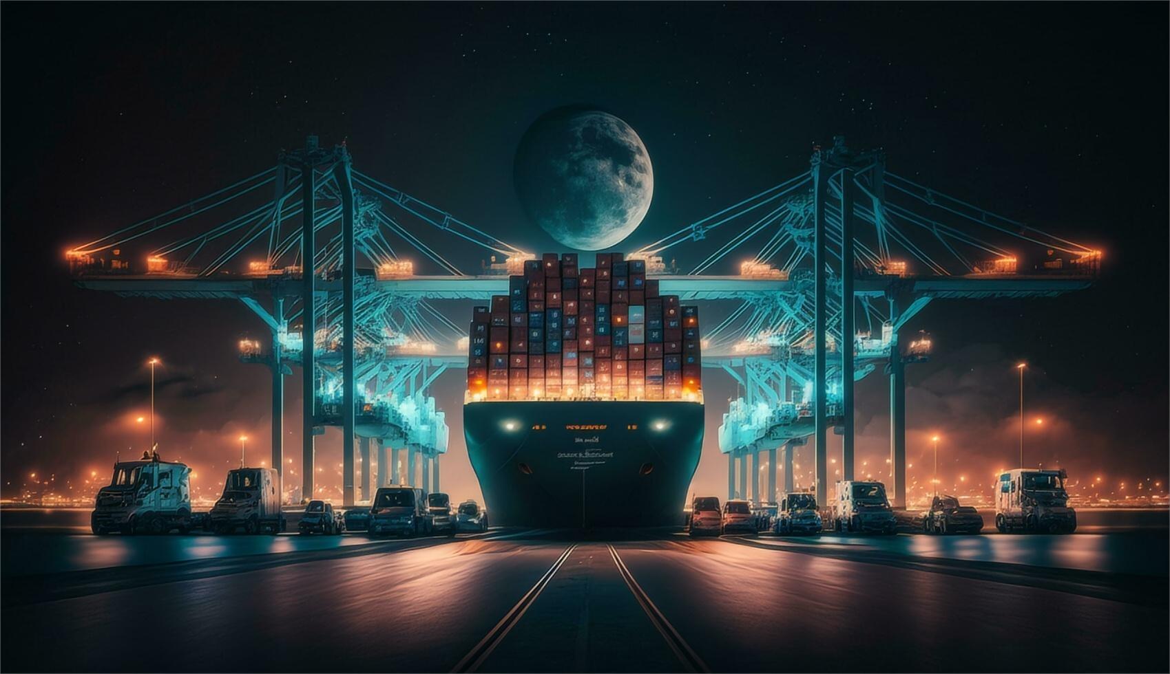 Solar panels loaded in a 40HQ container for shipping from China to Georgia