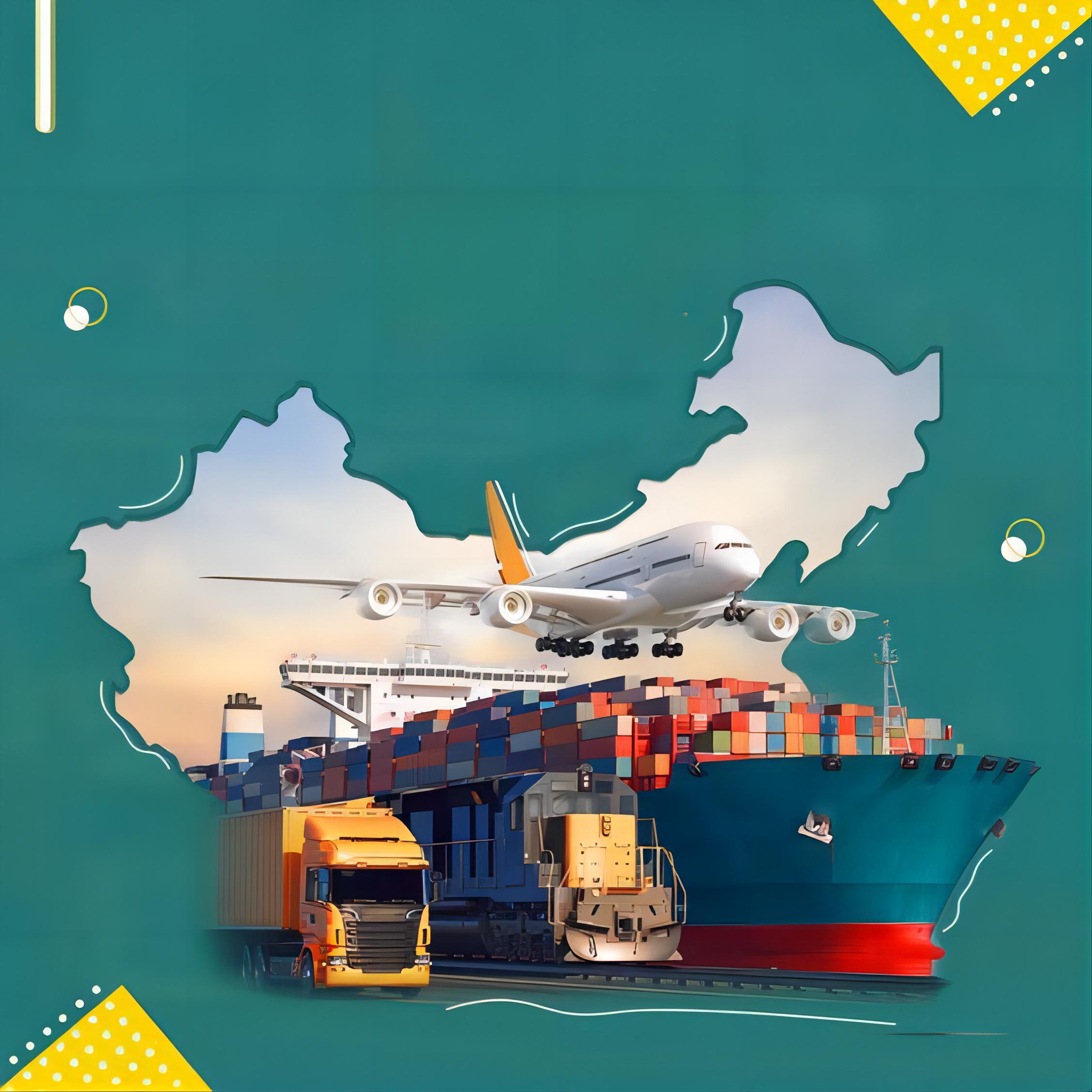 Comparison table showing shipping methods for lighting from China to UK