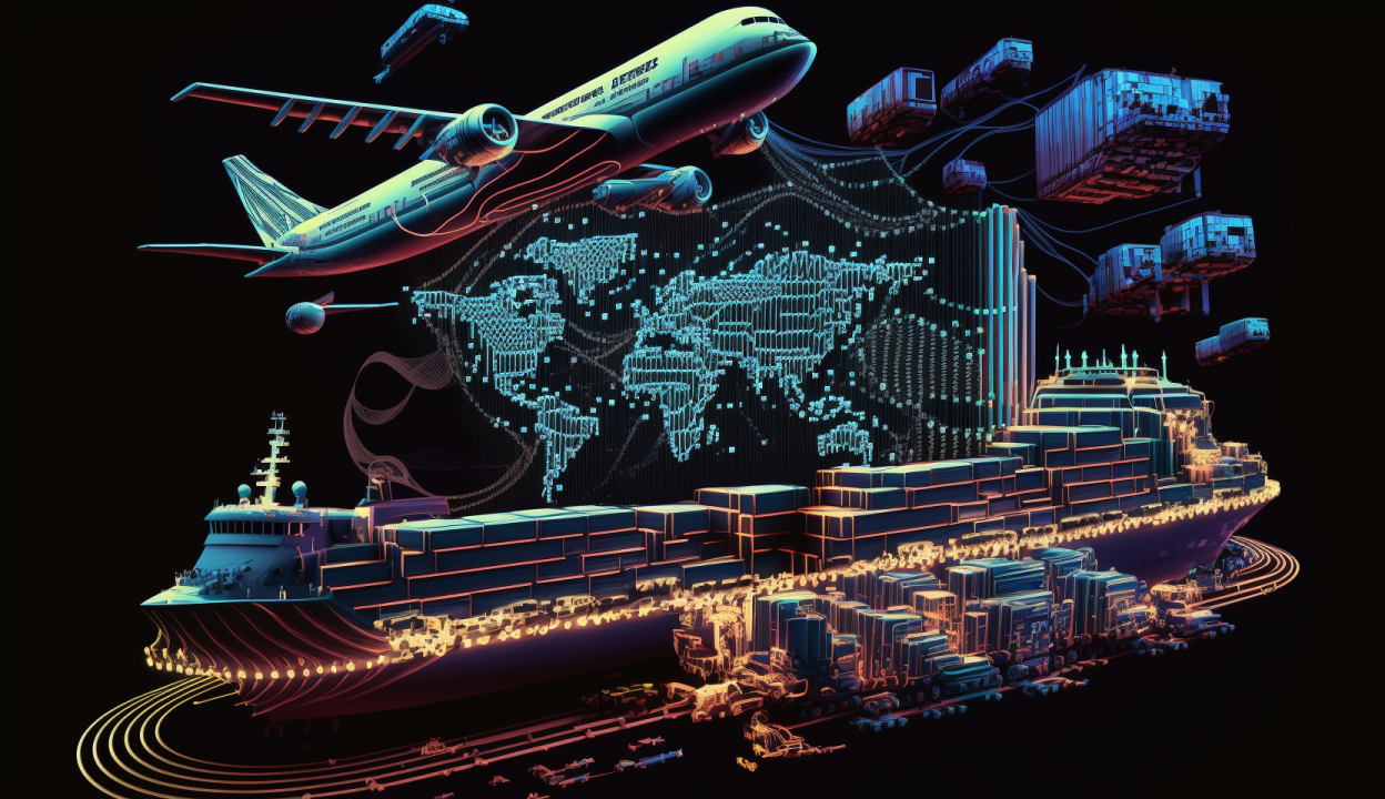 Professional freight forwarding team managing container logistics