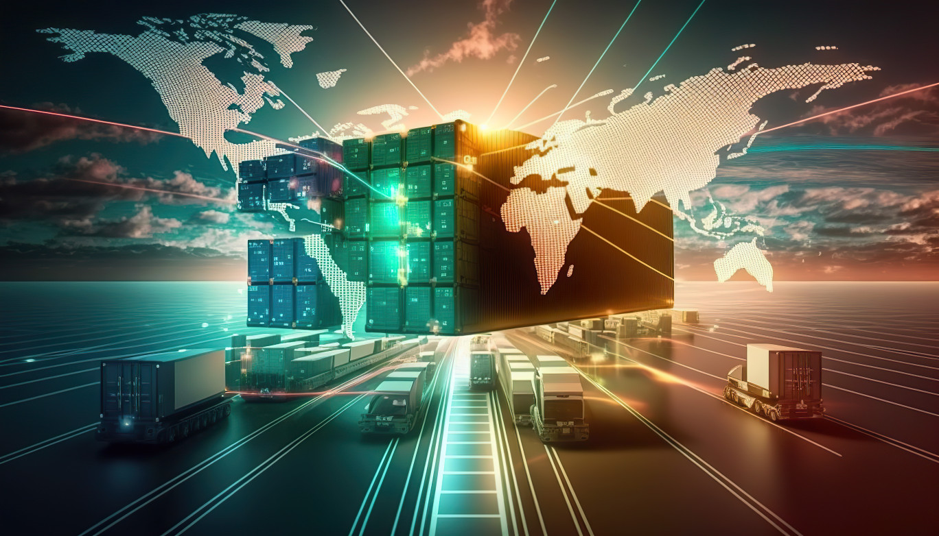 Logistics manager tracking a door to door container shipment
