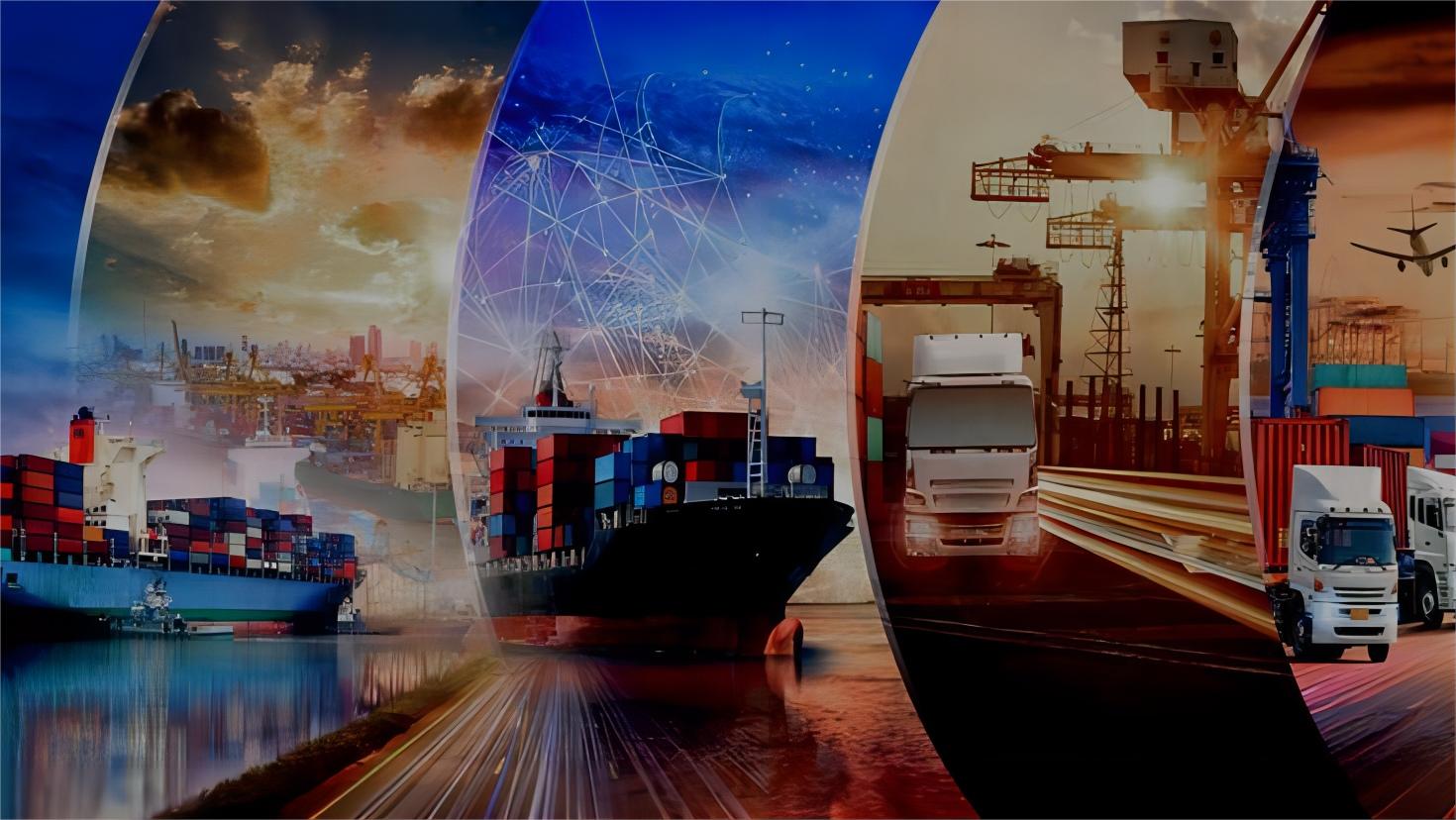Container ship carrying lighting cargo from China to New York