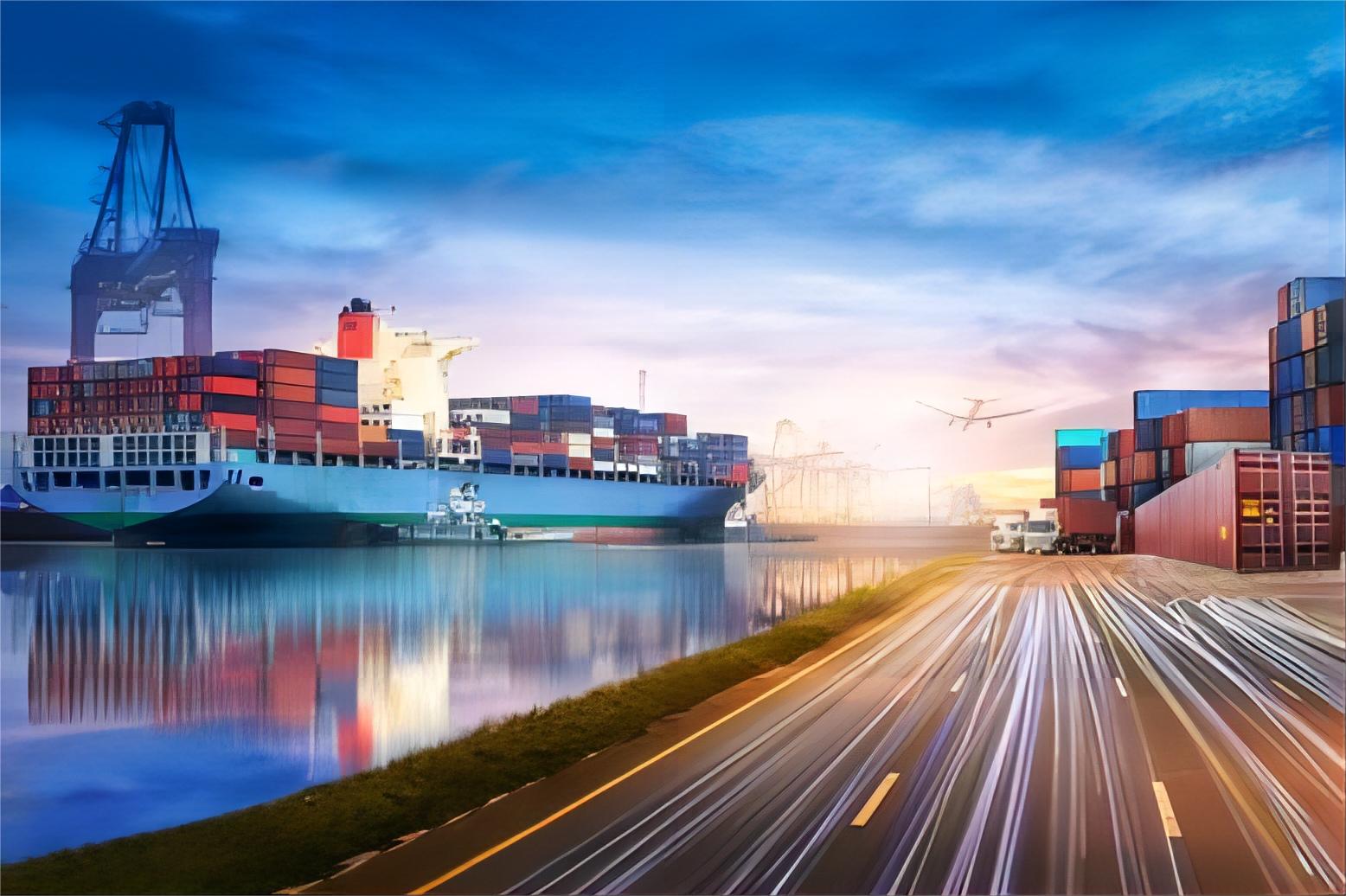 A large cargo ship transporting Reefer and standard containers across the ocean