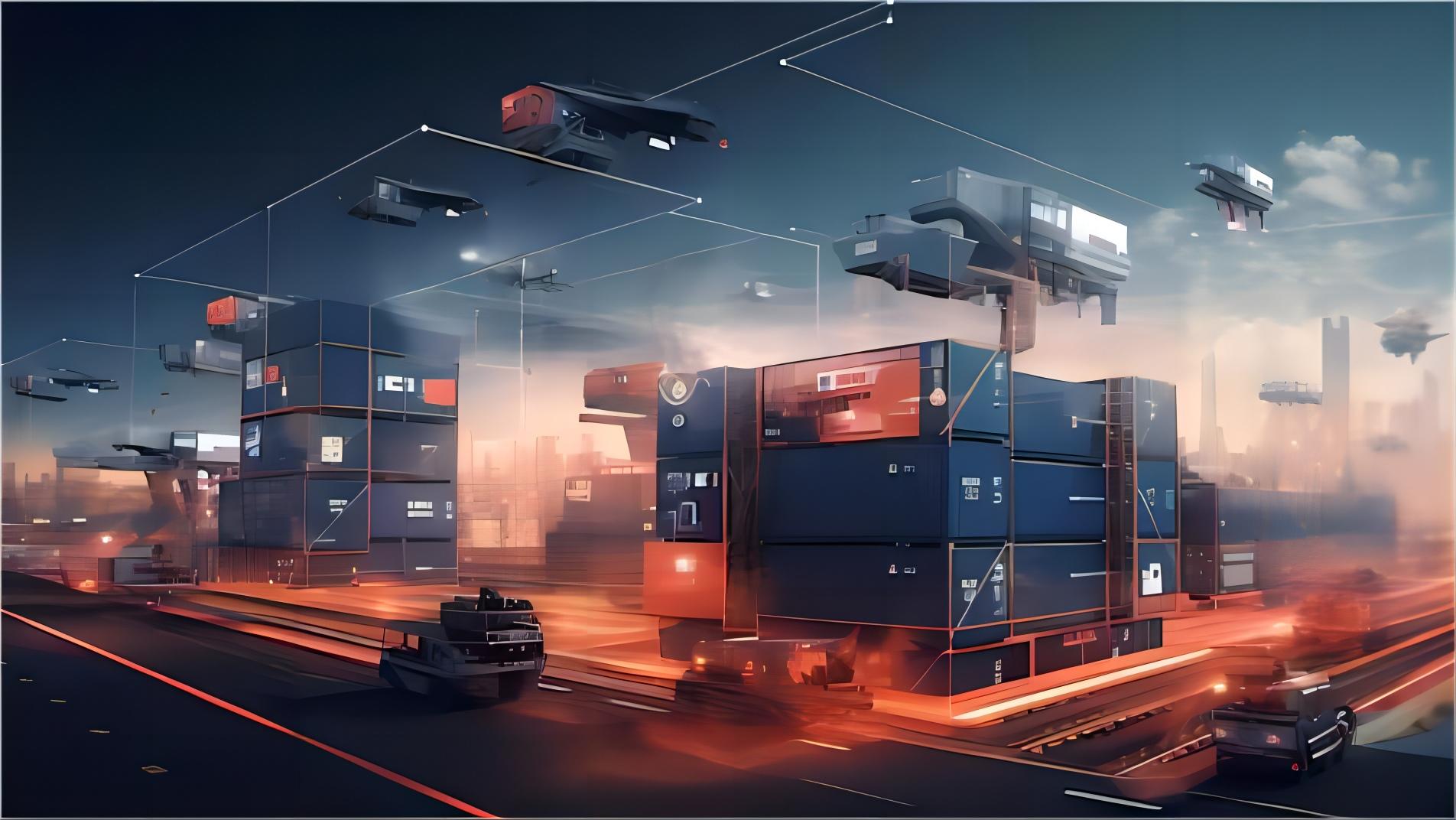 Logistics professional checking customs documentation for machinery imports