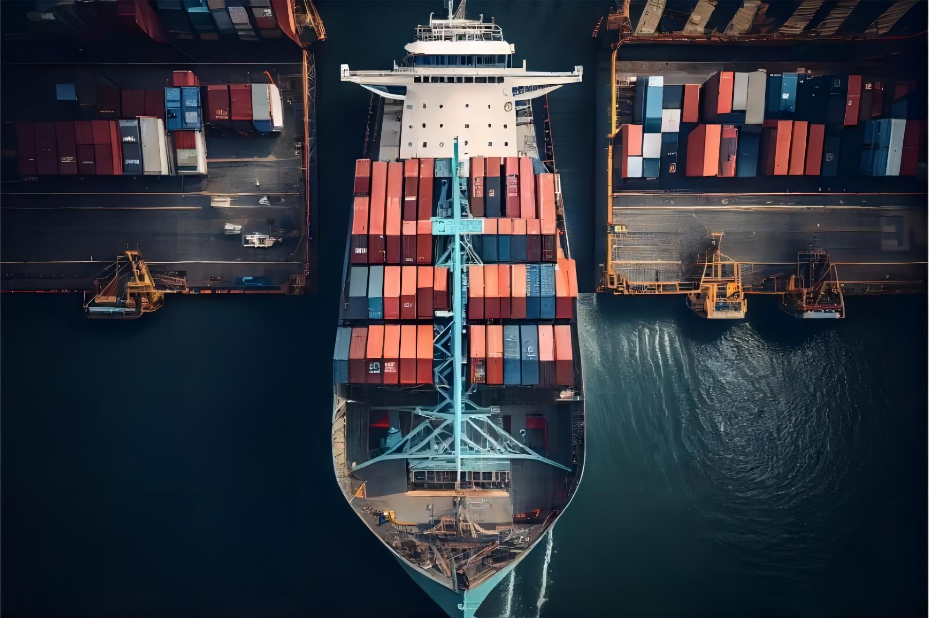 A 20GP container being loaded with textile cargo at a Chinese port